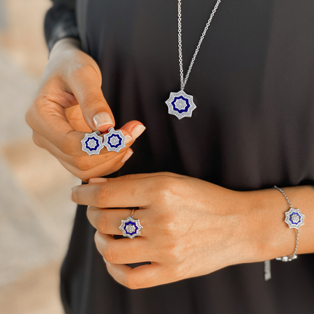 Najm / Earrings Blue Silver