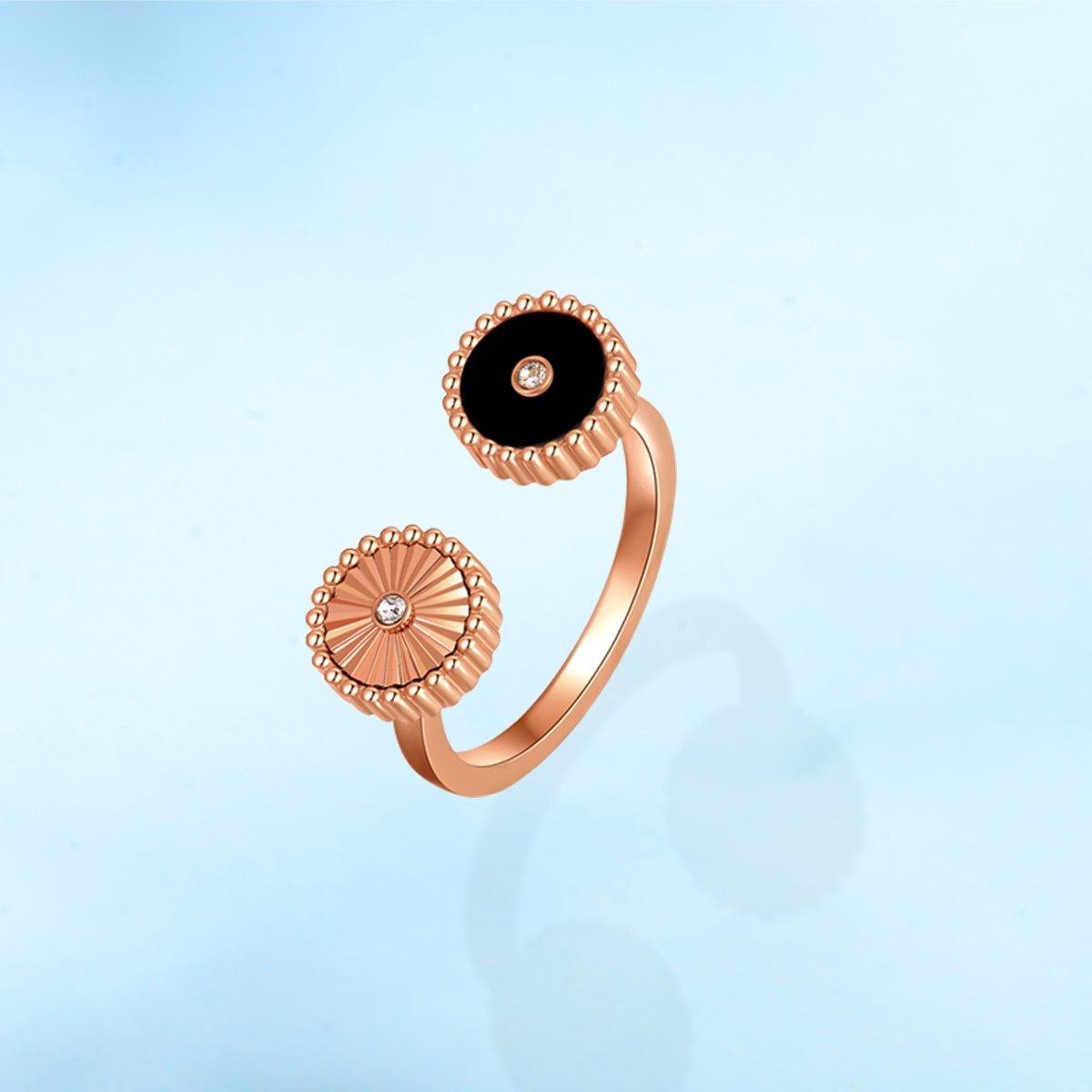 Kanz / Ring Black Rose Gold - MINIMALIST