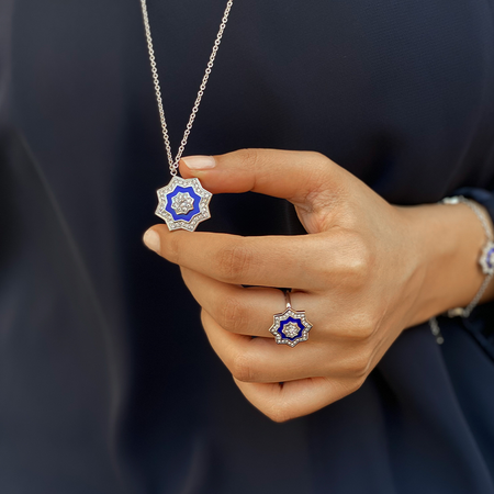 Najm / Necklace Blue Silver