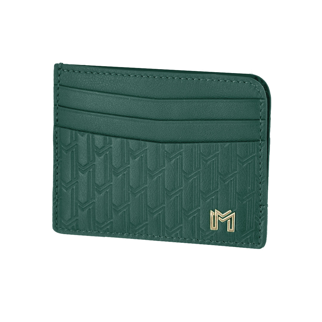 Italian Calfskin Leather Green / Gold