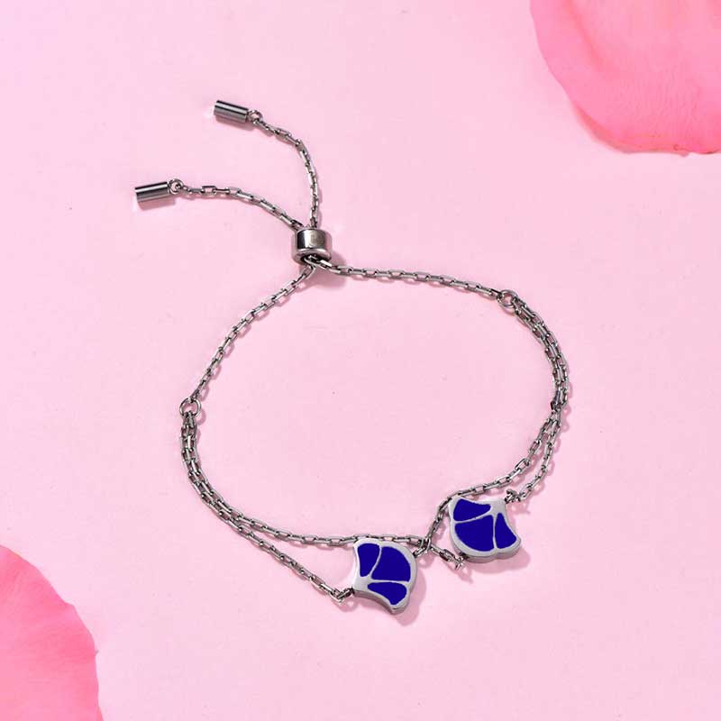 Tulip / Bracelet Blue Silver