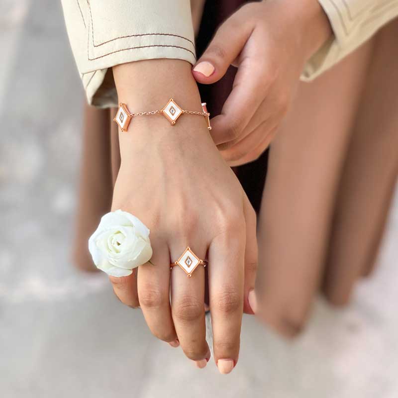 Kite / Bracelet Pearl Rose Gold