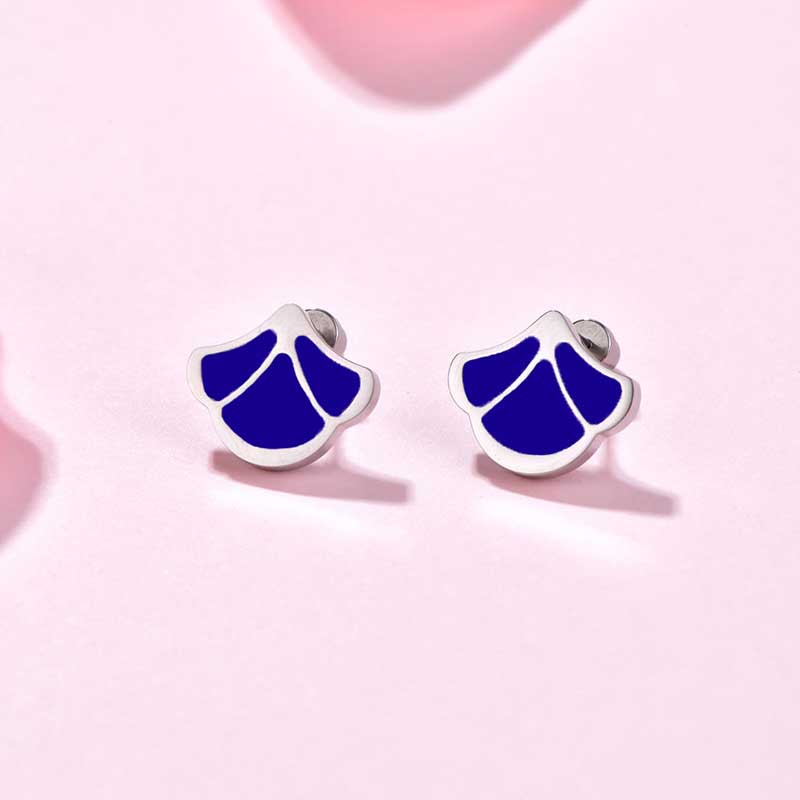 Tulip / Earrings Blue Silver