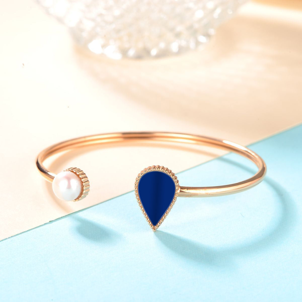 Drop / Bangle Blue Rose Gold