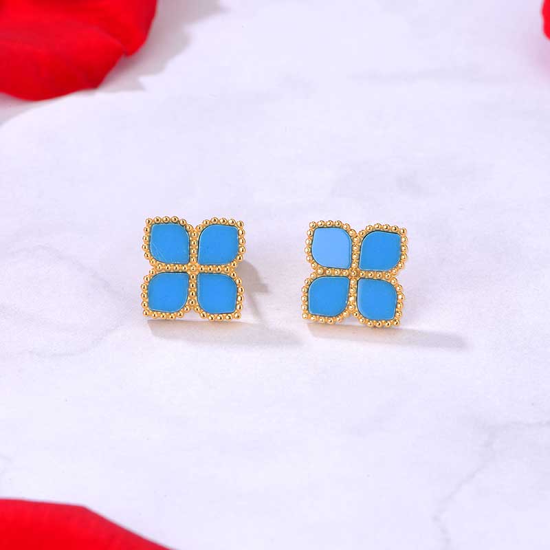 Joory / Earrings Teal Gold