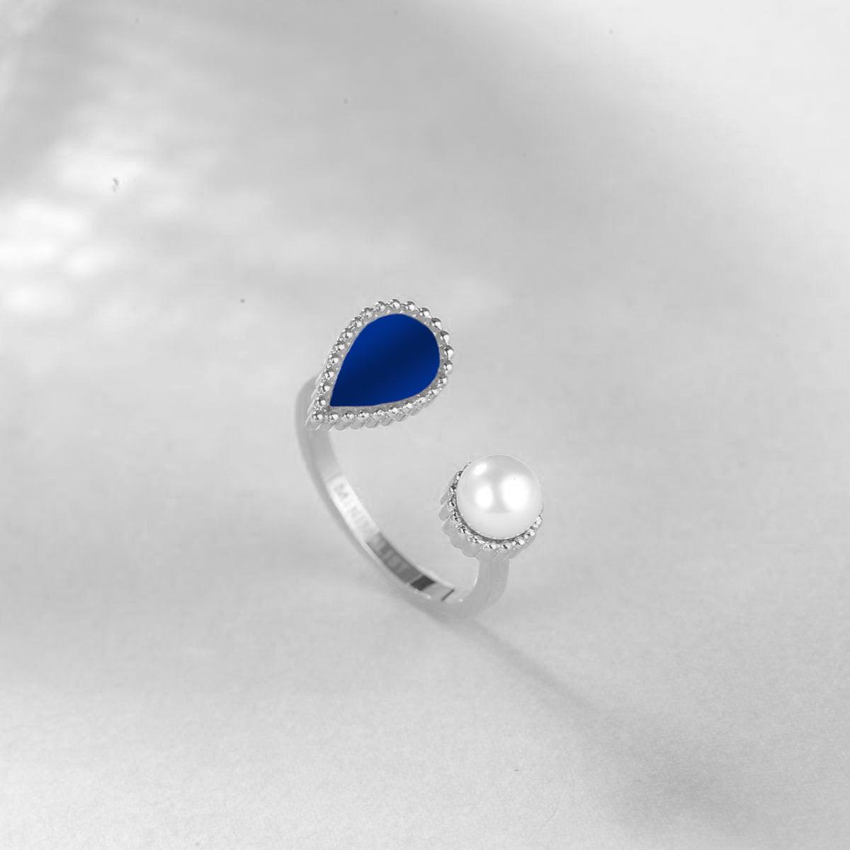 Drop / Ring Blue Silver