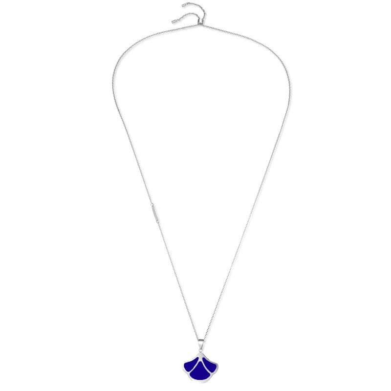 Tulip / Necklace Blue Silver