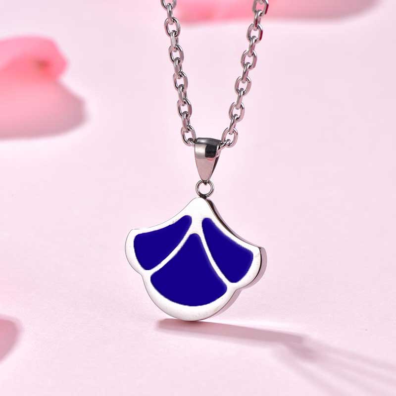 Tulip / Necklace Blue Silver