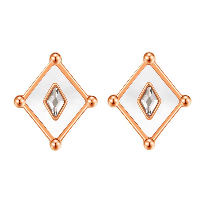 Kite / Earrings Pearl Rose Gold