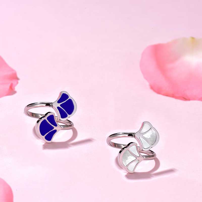 Tulip / Ring Blue Silver